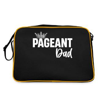 Festzug Papa Glanz Glam Schönheitswettbewerb Lustig Vater - Retro Tasche - Schwarz/Gold - Hinten