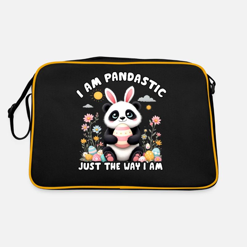 Ich bin Pandastisch, so wie ich bin Retro Tasche