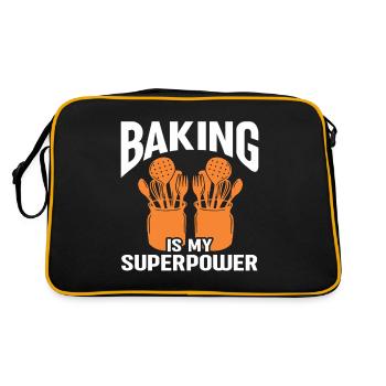 Baking Bakery Baker - Retro Bag - black/gold - Back