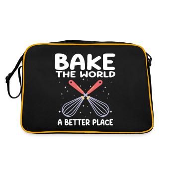 Baking Bakery Baker - Retro Bag - black/gold - Back