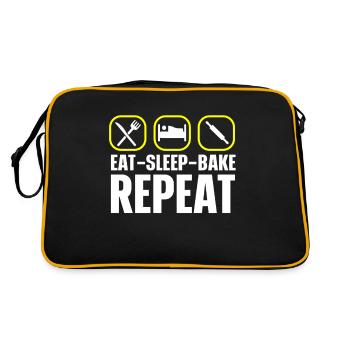 Baking Bakery Baker - Retro Bag - black/gold - Back