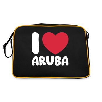 Aruba Caraïbes Été Ocean Beach Cadeau - Sac Retro - noir/or - Dos