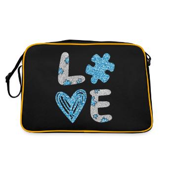 Journée de sensibilisation à l’autisme Cadeau autiste - Sac Retro - noir/or - Dos