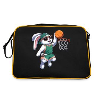 Panier Lapin Pâques - Sac Retro - noir/or - Dos
