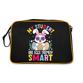 Mes élèves sont des œufs extrêmement intelligents - Sac Retro - noir/or - Dos
