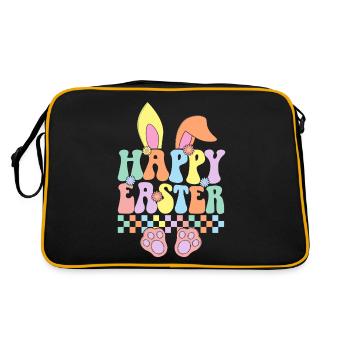 Happy Easter - Retro Bag - black/gold - Back