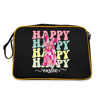 Happy Easter - Retro Bag - black/gold - Back