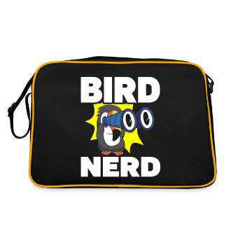 Bird Watching Cute Bird Lover - Retro Tasche - Schwarz/Gold - Hinten