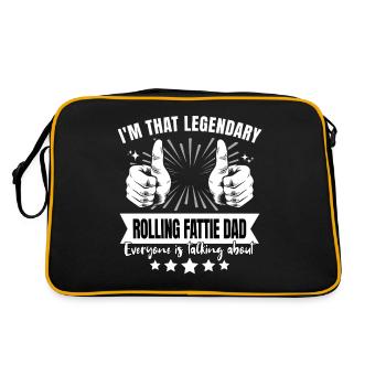 Légende légendaire de Rolling Fattie Papa - Sac Retro - noir/or - Dos