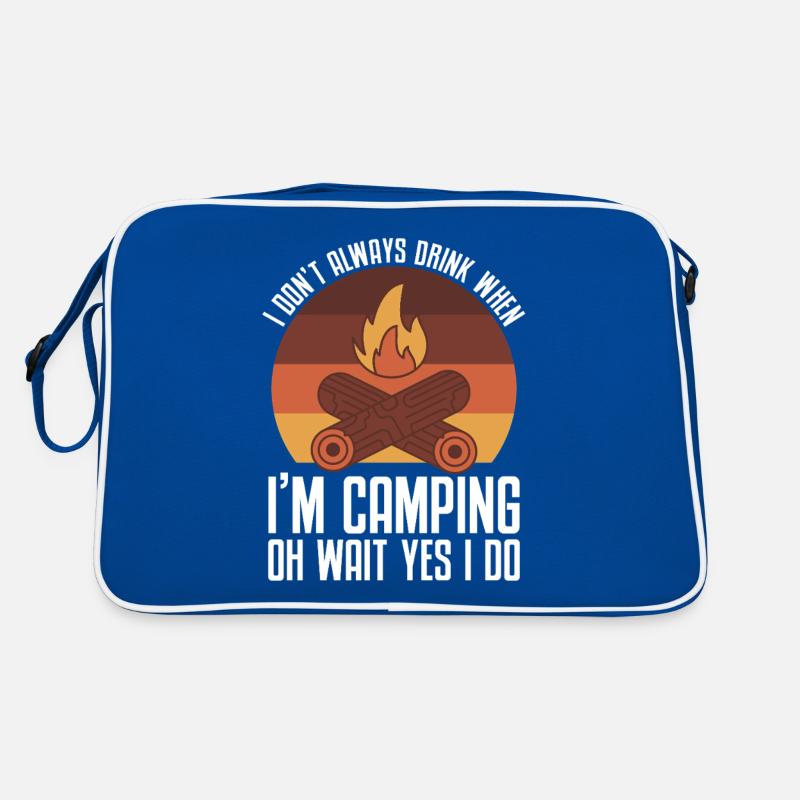 Camping Campfire Camper Retro Tasche