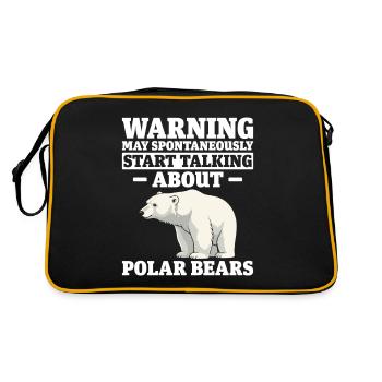 Drôle d’ours polaires Espèces en voie de disparition Arctique - Sac Retro - noir/or - Dos