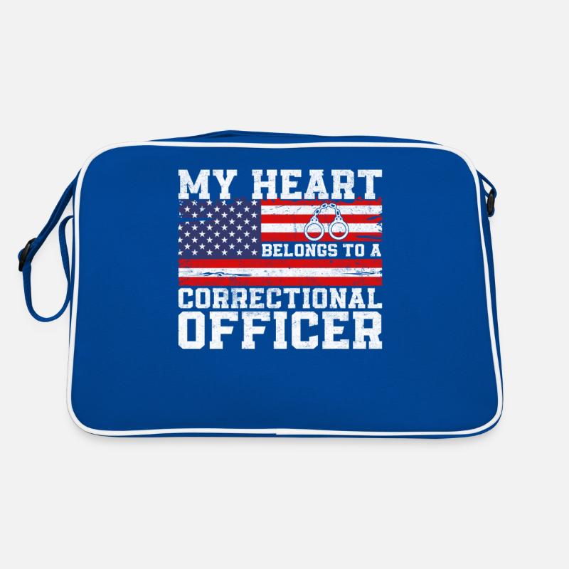 Strafvollzugsbeamter Ehefrau Dünne Silberlinie Ehefrau Retro Tasche