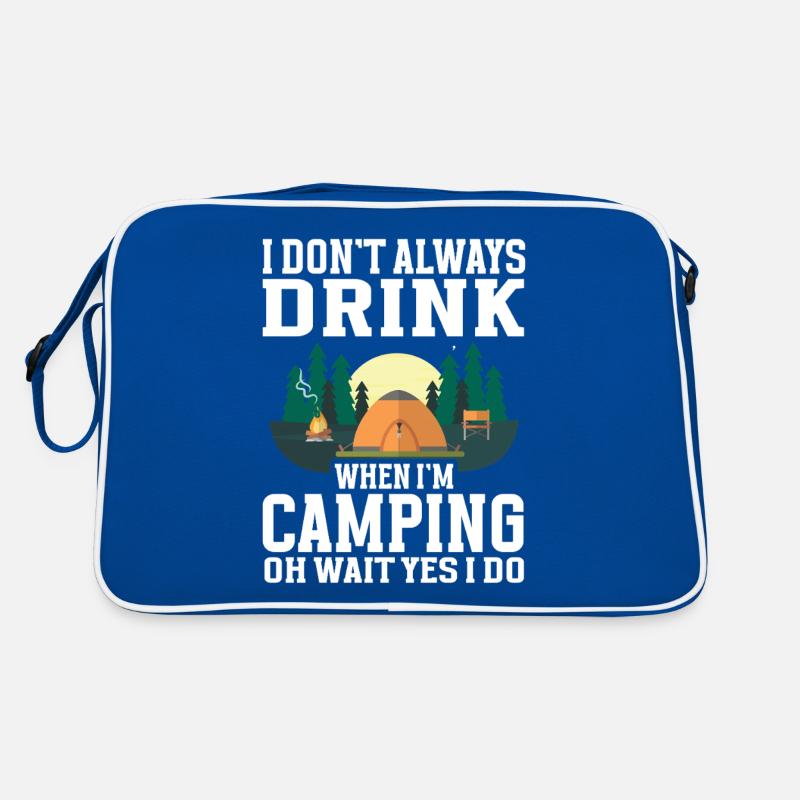 Camping Campfire Camper Retro Tasche