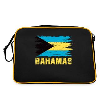 Bahamas Caribbean Island Atlantic Summer Gift - Retro Bag - black/gold - Back
