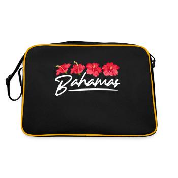 Bahamas Île des Caraïbes Cadeau d’été de l’Atlantique - Sac Retro - noir/or - Dos