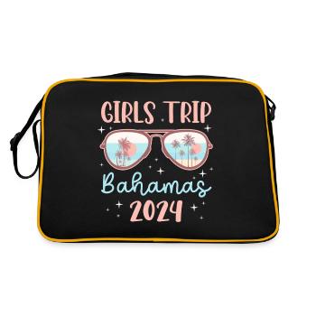Bahamas Caribbean Island Atlantic Summer Gift - Retro Bag - black/gold - Back