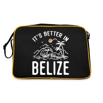 Belize Latino Belizean Belizean Maya Cadeau - Sac Retro - noir/or - Dos