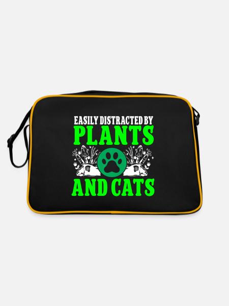 Gardening Horticulture Gardener - Retro Tasche - Schwarz/Gold - Hinten