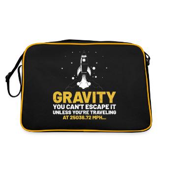 Gravité Vous ne pouvez pas y échapper Drôle Science de la gravité - Sac Retro - noir/or - Dos