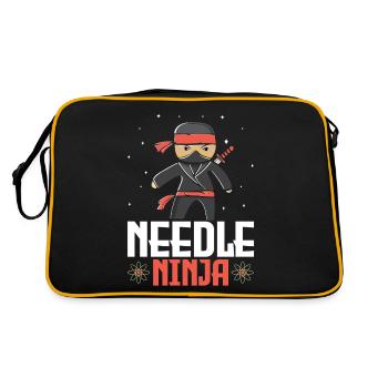 Aiguille Ninja Acupuncture TCM Alternative Chinoise - Sac Retro - noir/or - Dos