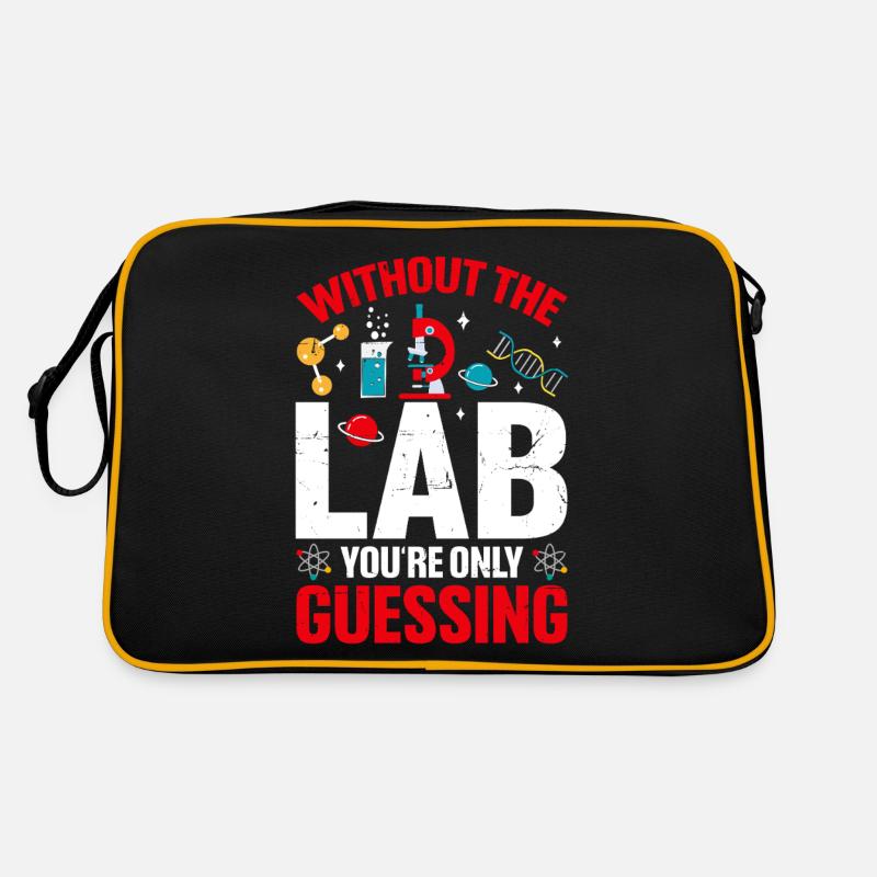 Ohne das Labor errät man nur lustiges Labor Retro Tasche