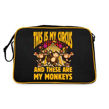 This is my Circus and these are my Monkeys - Retro Bag - black/gold - Back