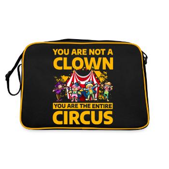 You are not a Clown you are the entire circus - Retro Bag - black/gold - Back