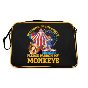 Bienvenue au cirque, pardonnez mes singes - Sac Retro - noir/or - Dos