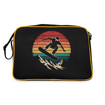 Rétro Snowboard Montagne Sunset Snowboard - Sac Retro - noir/or - Dos