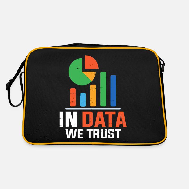 In Daten, denen wir vertrauen Lustige Statistiker-Tabelle Retro Tasche