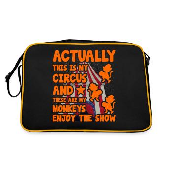 Actually this is my circus and these are my monkey - Retro Bag - black/gold - Back