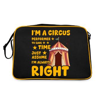 I'm a Circus Performer - Retro Bag - black/gold - Back