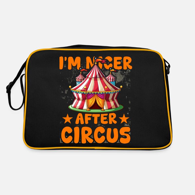 Ich bin netter nach Circus Retro Tasche