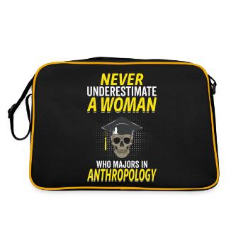 Funny Anthropology Scientist Human Behavior - Retro Bag - black/gold - Back
