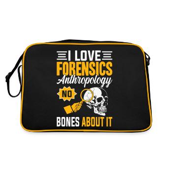 I Love Forensics Anthropology Human Behavior - Retro Bag - black/gold - Back