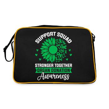 L’escouade de soutien Plus forts ensemble Ruban vert - Sac Retro - noir/or - Dos