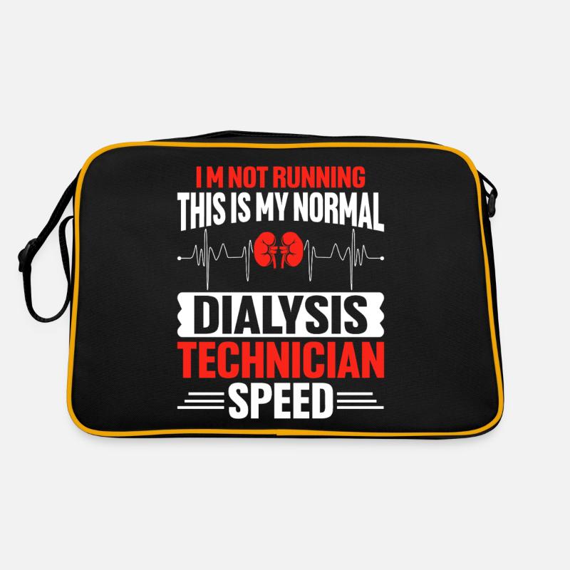 Lustiger Dialysetechniker Nierennephrologie Retro Tasche