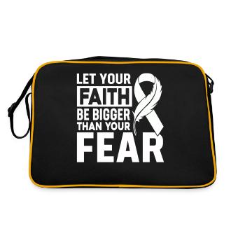 Let Your Faith Be Bigger Than Your Fear White - Retro Bag - black/gold - Back