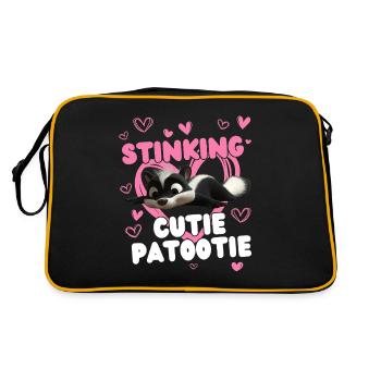 Cutie Patootie - Skunk Cutie: Funny Animal Fan - Retro Bag - black/gold - Back