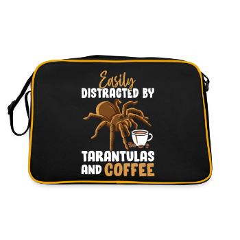 Tarantula Coffee Funny Arachnid Exotic Large - Retro Bag - black/gold - Back