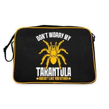 Tarantula Arachnid Hairy Spiders Exotic Funny - Retro Bag - black/gold - Back