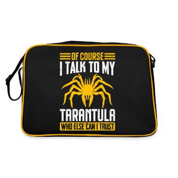 Tarantula Entomology Arachnid Exotic Pets Funny - Retro Bag - black/gold - Back