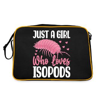 Juste une fille qui aime les isopodes, les petits crustacés - Sac Retro - noir/or - Dos