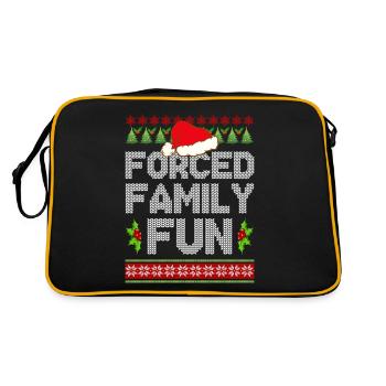 Forced Family Fun Funny Family Matching Merry - Retro Bag - black/gold - Back