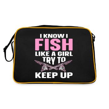 Conception de pêche Fish Lover Fisherman - Sac Retro - noir/or - Dos