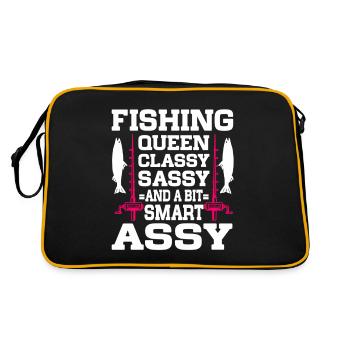 Conception de pêche Fish Lover Fisherman - Sac Retro - noir/or - Dos