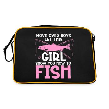 Conception de pêche Fish Lover Fisherman - Sac Retro - noir/or - Dos