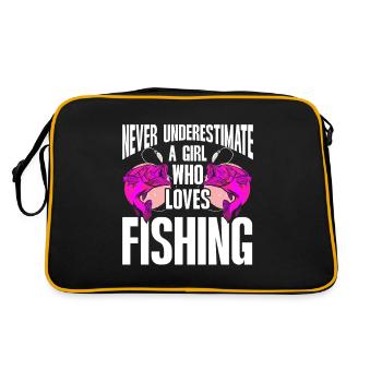 Conception de pêche Fish Lover Fisherman - Sac Retro - noir/or - Dos