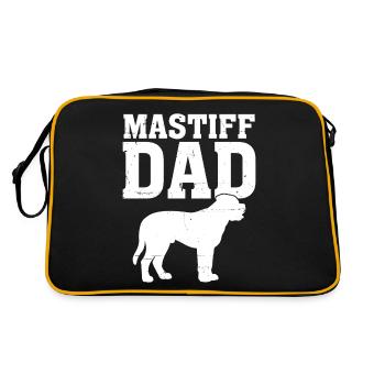 Mastiff papa appréciation drôle Mastiff grand chien - Sac Retro - noir/or - Dos