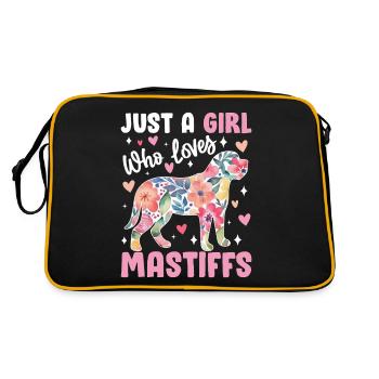 Drôle Mastiff Chien Bullmastiff Grand Chien Troupeau - Sac Retro - noir/or - Dos
